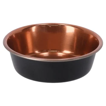 Clearance Friendly Pet Voerbak Ezra Rvs Zwart/koper D11,8cm 300ml FP