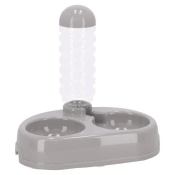 Discount Flamingo Voerbak Met Waterfles 850ml Alun Grijs