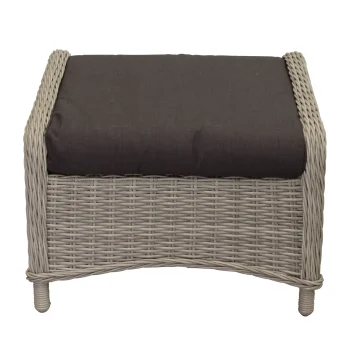 Hot Bois Le Duc Voetenbank Carlo White Grey Met Kussen