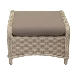 Online Bois Le Duc Voetenbank Carlo White Orchid Met Kussen