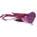 New Natural Collections Vogel Op Clip Paars 18 X 4 X 5 Cm 2st.