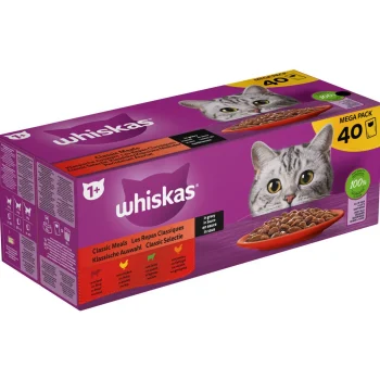 Clearance Whiskas 1+ Natvoer Classic 40st