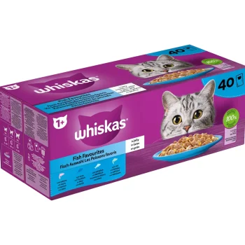 Outlet Whiskas 1+ Natvoer Vis 40 Stuks