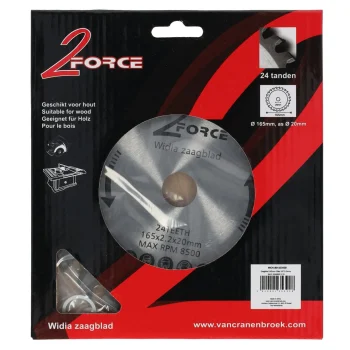 New 2-Force Zaagblad Ø165 Mm 20as 24T