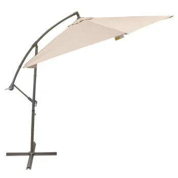 Outlet Bois Le Duc Zweefparasol Segni Grijs/zand 3 Meter