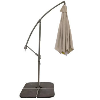 Outlet Bois Le Duc Zweefparasol Segni Grijs/zand 3 Meter